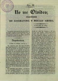 No me olvides. Núm. 12, 23 de julio de 1837 | Biblioteca Virtual Miguel de Cervantes