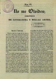 No me olvides. Núm. 18, 3 de setiembre de 1837 [sic] | Biblioteca Virtual Miguel de Cervantes