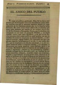El amigo del pueblo. Núm 7, viérnes 27 de agosto  [sic] | Biblioteca Virtual Miguel de Cervantes