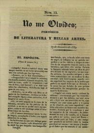 No me olvides. Núm. 33, 17 de diciembre de 1837 | Biblioteca Virtual Miguel de Cervantes