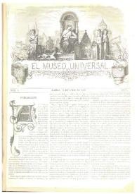 El museo universal. Núm. 1, Madrid 15 de enero de 1857, Año I | Biblioteca Virtual Miguel de Cervantes