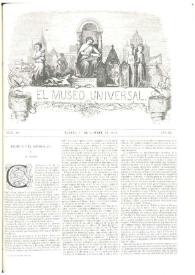 El museo universal. Núm. 19, Madrid 1º de setiembre de 1859, Año III [sic] | Biblioteca Virtual Miguel de Cervantes