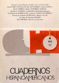Cuadernos Hispanoamericanos. Núm. 415, enero 1985 | Biblioteca Virtual Miguel de Cervantes