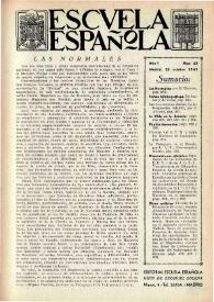 Escuela española. Año I, núm. 23, 23 de octubre de 1941 | Biblioteca Virtual Miguel de Cervantes