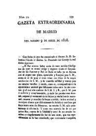 Gazeta de Madrid. 1808. Núm. 33, 9 de abril de 1808 | Biblioteca Virtual Miguel de Cervantes