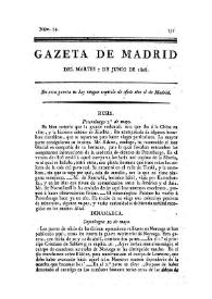 Gazeta de Madrid. 1808. Núm. 54, 7 de junio de 1808 | Biblioteca Virtual Miguel de Cervantes
