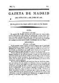 Gazeta de Madrid. 1808. Núm. 64, 22 de junio de 1808 | Biblioteca Virtual Miguel de Cervantes