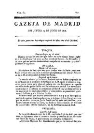 Gazeta de Madrid. 1808. Núm. 65, 23 de junio de 1808 | Biblioteca Virtual Miguel de Cervantes
