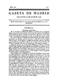 Gazeta de Madrid. 1808. Núm. 100, 28 de julio de 1808 | Biblioteca Virtual Miguel de Cervantes