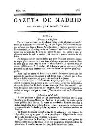 Gazeta de Madrid. 1808. Núm. 111, 9 de agosto de 1808 | Biblioteca Virtual Miguel de Cervantes