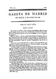 Gazeta de Madrid. 1808. Núm 113, 16 de agosto de 1808 | Biblioteca Virtual Miguel de Cervantes
