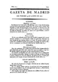Gazeta de Madrid. 1808. Núm. 115, 19 de agosto de 1808 | Biblioteca Virtual Miguel de Cervantes