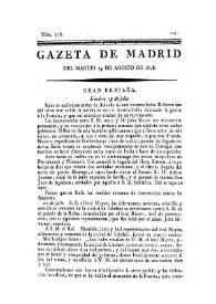 Gazeta de Madrid. 1808. Núm. 116, 23 de agosto de 1808 | Biblioteca Virtual Miguel de Cervantes