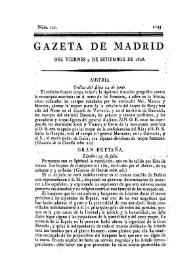 Gazeta de Madrid. 1808. Núm. 121, 9 de septiembre de 1808 | Biblioteca Virtual Miguel de Cervantes