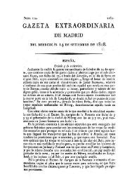 Gazeta de Madrid. 1808. Núm. 124, 14 de septiembre de 1808 | Biblioteca Virtual Miguel de Cervantes