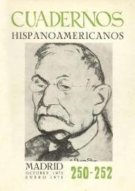 Cuadernos Hispanoamericanos. Núm. 250-252, octubre 1970-enero 1971 | Biblioteca Virtual Miguel de Cervantes