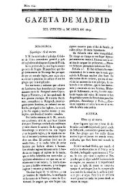 Gazeta de Madrid. 1809. Núm. 104, 14 de abril de 1809 | Biblioteca Virtual Miguel de Cervantes