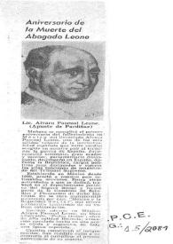 Aniversario de la muerte del abogado Leone | Biblioteca Virtual Miguel de Cervantes