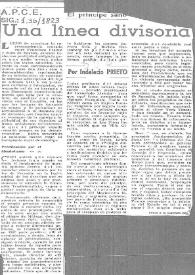 Una línea divisoria / Indalecio Prieto | Biblioteca Virtual Miguel de Cervantes