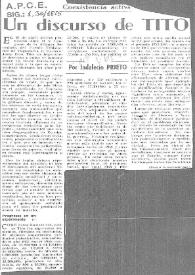 Un discurso de Tito. Coexistencia | Biblioteca Virtual Miguel de Cervantes