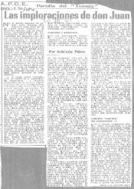 Las imploraciones de Don Juan | Biblioteca Virtual Miguel de Cervantes