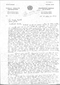 Carta de Eugenio Xammar a Carlos Esplá. Ginebra, 20 de octubre de 1954 | Biblioteca Virtual Miguel de Cervantes