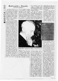 Rubinstein y España | Biblioteca Virtual Miguel de Cervantes