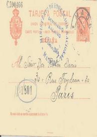 Carta de González Blanco, Pedro | Biblioteca Virtual Miguel de Cervantes