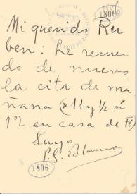 Carta de González Blanco, Pedro | Biblioteca Virtual Miguel de Cervantes