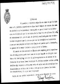 Carta en la que le felicita por la concesión de la Gran Cruz de Alfonso XII; señala asimismo que las excavaciones de la necrópolis fenicia están paradas y que ha pedido ayuda de A. M. Huntington para formar un museo de antigüedades ibero-fenicias | Biblioteca Virtual Miguel de Cervantes