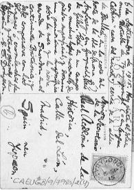 Tarjeta postal de un dolmen de Tynygongl en el País de Gales | Biblioteca Virtual Miguel de Cervantes