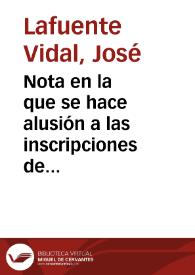 Nota en la que se hace alusión a las inscripciones de los azulejos árabes encontrados en la Catadral Vieja de Cartagena. | Biblioteca Virtual Miguel de Cervantes