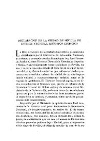 Declaración de la ciudad de Sevilla de interés nacional histórico-artístico / Elías Tormo, Francisco Álvarez-Ossorio | Biblioteca Virtual Miguel de Cervantes