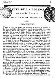 Gaceta de la Regencia de España e Indias. Año 1810. Núm. 1, 13 de marzo de 1810 | Biblioteca Virtual Miguel de Cervantes