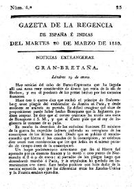 Gaceta de la Regencia de España e Indias. Año 1810. Núm. 4, 20 de marzo de 1810 | Biblioteca Virtual Miguel de Cervantes