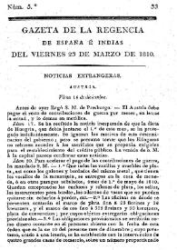 Gaceta de la Regencia de España e Indias. Año 1810. Núm. 5, 23 de marzo de 1810 | Biblioteca Virtual Miguel de Cervantes