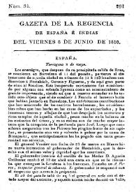 Gaceta de la Regencia de España e Indias. Año 1810. Núm. 34, 8 de junio de 1810 | Biblioteca Virtual Miguel de Cervantes