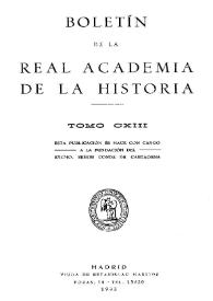 Boletín de la Real Academia de la Historia. Tomo 113, Año 1943 | Biblioteca Virtual Miguel de Cervantes