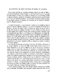 El convento de Santa Catalina de Siena, en Valencia / Marqués de Lozoya | Biblioteca Virtual Miguel de Cervantes