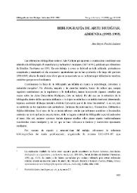 Bibliografía de arte mudéjar. Addenda (1992-1995) / Ana Reyes Pacios Lozano | Biblioteca Virtual Miguel de Cervantes