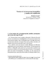 Teorías de la interpretación jurídica y teorías del significado / Damiano Canale; traducción de Magdalena Ana Rosso | Biblioteca Virtual Miguel de Cervantes