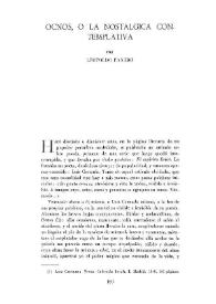 Ocnos, o la nostalgia contemplativa | Biblioteca Virtual Miguel de Cervantes