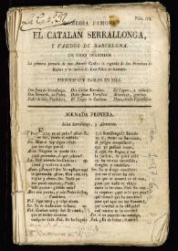 Comedia famosa El catalán Serrallonga, y vandos de Barcelona / La primera jornada de D. Antonio Coello; la segunda de D. Francisco de Roxas; y la tercera de Luis Vélez de Guevara | Biblioteca Virtual Miguel de Cervantes