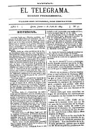 El Telegrama : diario progresista. Año I, núm. 32, jueves 11 de julio de 1889 | Biblioteca Virtual Miguel de Cervantes