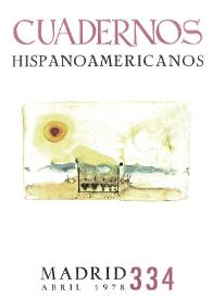 Cuadernos Hispanoamericanos. Núm. 334, abril 1978 | Biblioteca Virtual Miguel de Cervantes