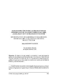 Rasgos específicos de las dramaturgias femeninas en el Magreb: Fátima Gallaire, Jalila Baccar y Aicha Hardun Yacoubi = Specific Features of Maghrebian's Dramaturgies: Fátima Gallaire, Jalila Baccar y Aicha Hardun Yacoubi / Aicha Hardun Yacoubi | Biblioteca Virtual Miguel de Cervantes