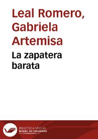 La zapatera barata | Biblioteca Virtual Miguel de Cervantes