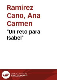 "Un reto para Isabel" | Biblioteca Virtual Miguel de Cervantes