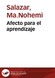 Afecto para el aprendizaje | Biblioteca Virtual Miguel de Cervantes