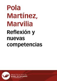 Reflexión y nuevas competencias | Biblioteca Virtual Miguel de Cervantes